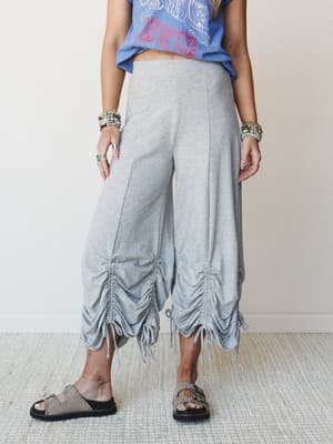The Nest Jayde Drawstring Pants - Heather Gray M / Heather Gray