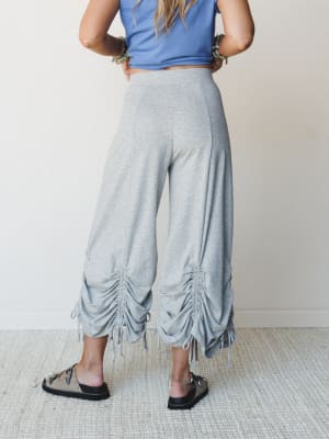 The Nest Jayde Drawstring Pants - Heather Gray M / Heather Gray
