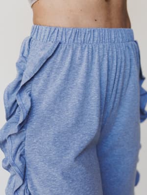 The Nest Cozy Ruffles Set - Denim M / Denim