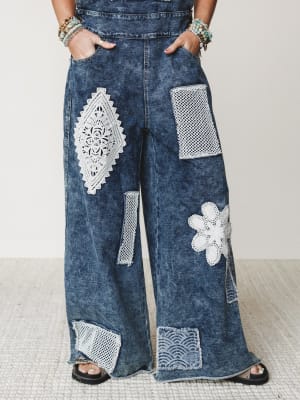 Flower Patch Overalls - Indigo S / Indigo