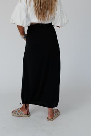 all-in-drawstring-maxi-skirt-jet-black/Jet Black