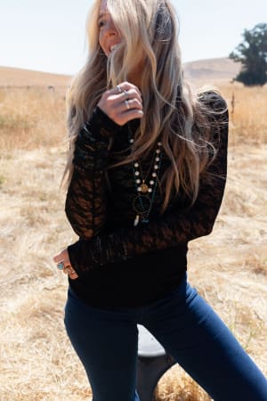 Call It Love Lace Top: undefined