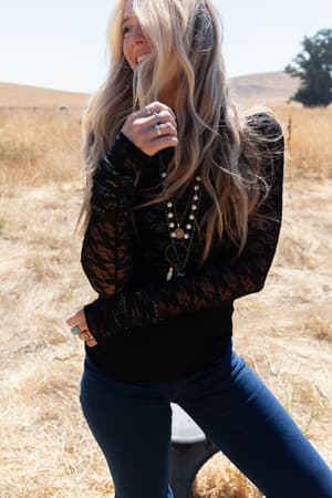 Call It Love Lace Top: undefined