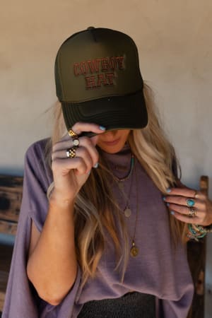 not-your-cowboy-trucker-hat-olive/Olive