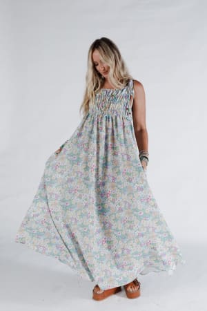 the-nest-bohemian-grace-maxi-dress-green-floral/Yellow