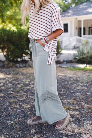 lyrical-wide-leg-pants-green/Green