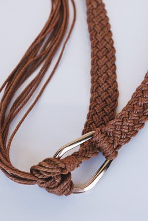 wanderfree-braided-belt-camel/Brown