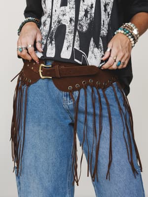 Fringe Belt: fringe-belt-brown/Brown
