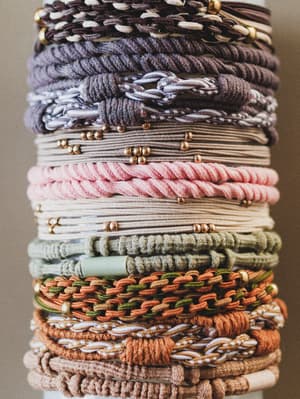 Rose Wrap Hair Tie Set - Multi OS / Multi