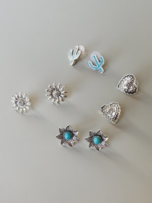 Ranch Life Stud Earrings - Sliver OS / Sliver