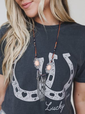 Twin Flame Necklace - Orange OS / Orange