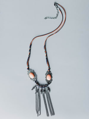 Twin Flame Necklace - Orange OS / Orange