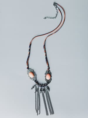 Twin Flame Necklace - Orange OS / Orange