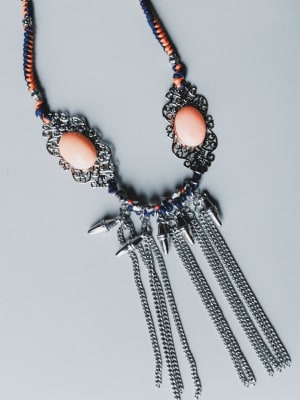 Twin Flame Necklace - Orange OS / Orange