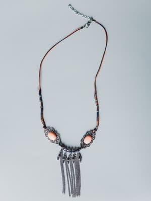 Twin Flame Necklace - Orange OS / Orange