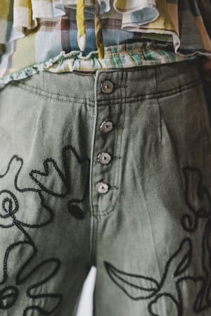 sweet-on-you-embroidered-pants-green/Green