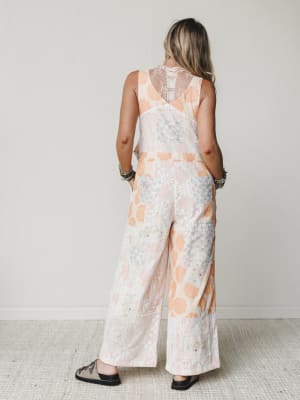 Fruit Fields And Forests Jumpsuit - Orange Striped S / Orange Striped