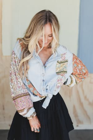 Lush Layers Button Down Top: undefined