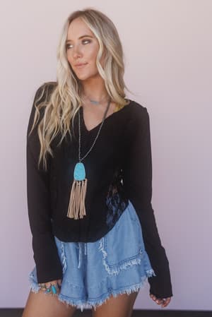 caia-long-sleeve-lace-top-black/Black