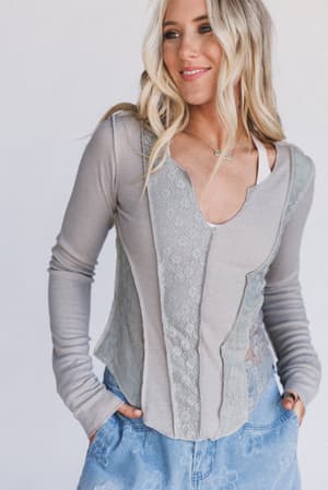 caia-long-sleeve-lace-top-gray/Gray