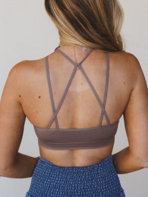 floral-cut-out-high-neck-bralette-mocha/Mocha