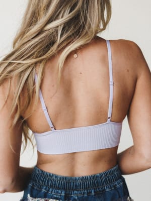 Audra Waistband Loop Lace Bralette - Lilac S / Lilac