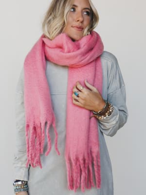 Winter Trails Scarf - Rose OS / Rose