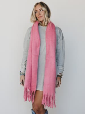 Winter Trails Scarf - Rose OS / Rose
