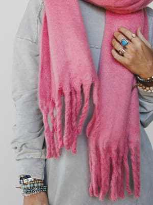 Winter Trails Scarf - Rose OS / Rose