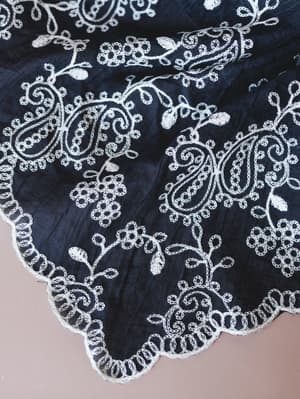 Moonbeam Handkerchief: Charcoal