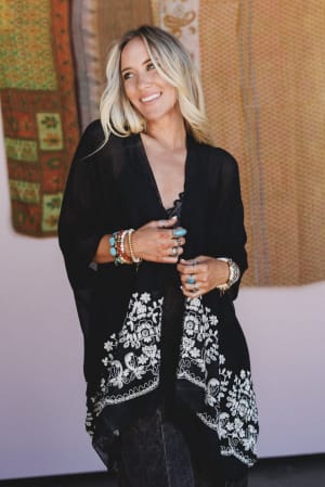 Sunset Fern Kimono: undefined