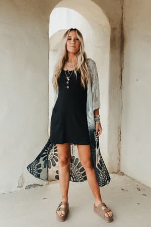 poolside-ombre-lace-kimono-black/Black