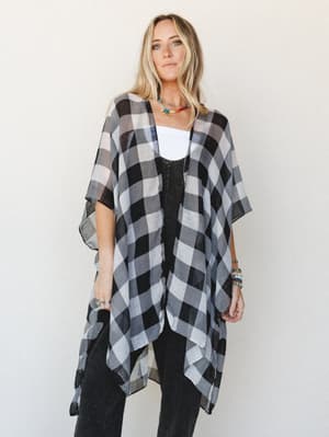 Melissa Kimono - Black OS