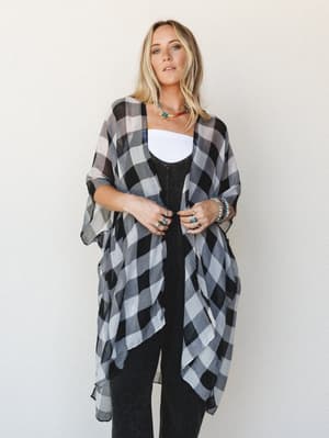 Melissa Kimono - Black OS