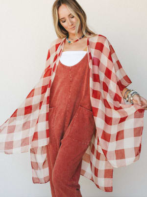 Picnic Perfect Kimono - Rust OS / Rust