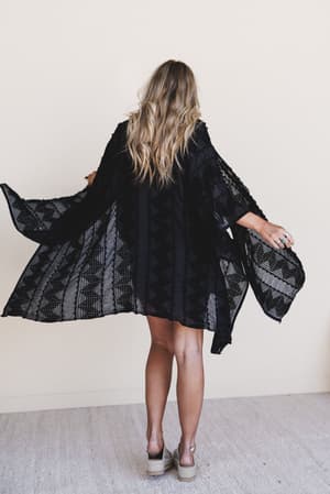 Bali Embroidered Kimono: undefined