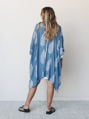 Spring Meadow Kimono - Blue OS / Blue