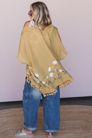 Secret Meadow Embroidered Kimono: undefined