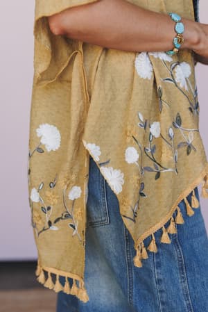 secret-meadow-embroidered-kimono-mustard/Yellow