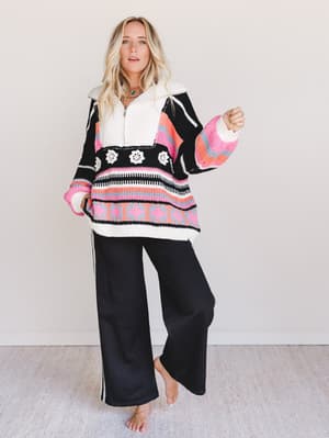 opal-patterned-pullover-black-multi/Black