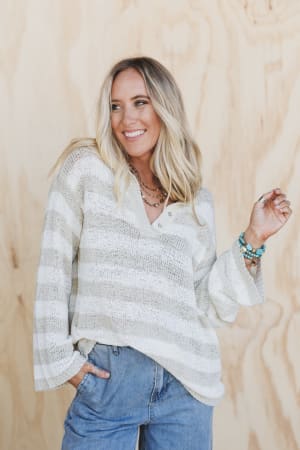 Sandy Shores Striped Top: undefined