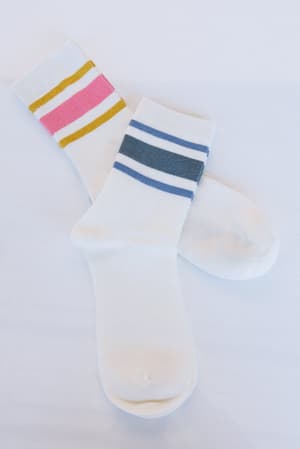 retro-summer-crew-socks-blue/Slate Blue
