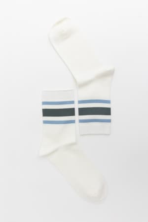 retro-summer-crew-socks-blue/Slate Blue