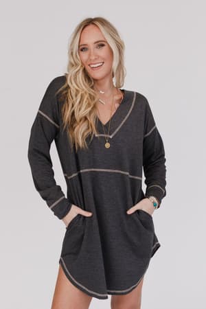 meadow-long-sleeve-tunic-dress-charcoal/Charcoal