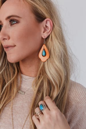Pilar Western Turquoise Earrings: undefined