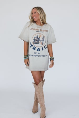 Light The Way Graphic Tee Dress: undefined