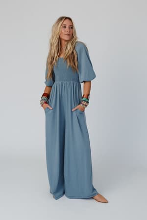 nick-of-time-smocked-jumpsuit-gunmetal/Gunmetal