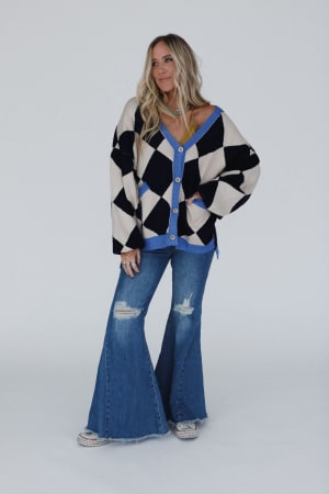 Ayla Argyle Cardigan: undefined