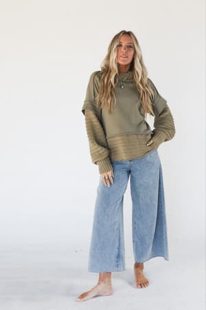 moonrise-layered-sweater-top-olive/Olive