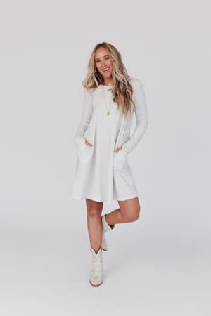 jake-long-sleeve-crewneck-dress-ash-gray/Ash Gray